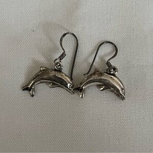 Sterling Silver Dolphin Earrings
